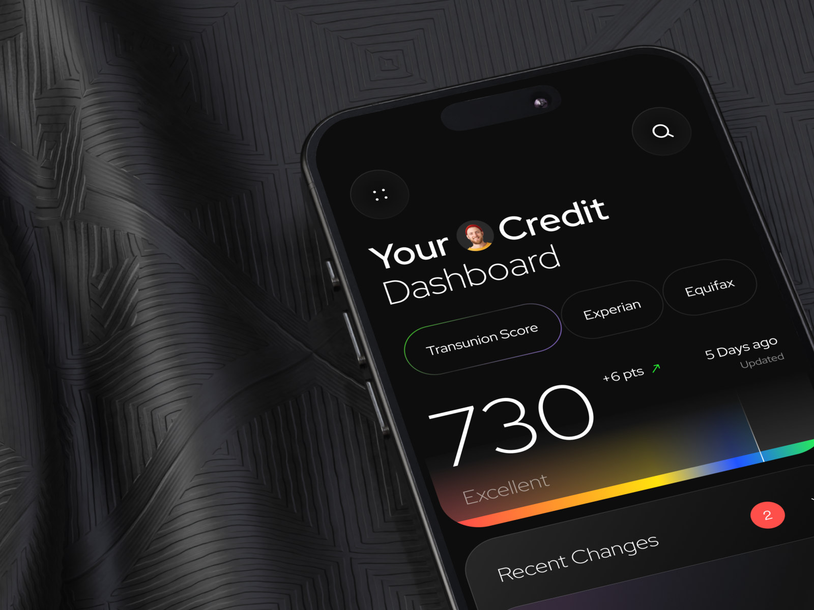 Credit Pros App AI Credit Score Dashboard by Mari S. for RonDesignLab