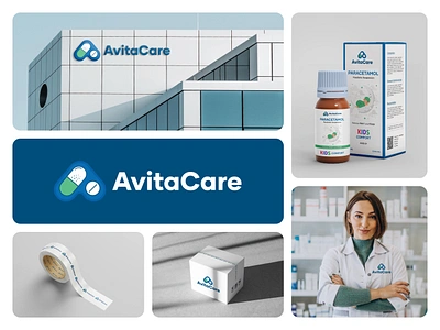 Pharmaceutical / AvitaCare Logo Branding Design avitacare branding graphic design health care hupp huppteam logo medical medicine mockup monogram packaging pharma pharmaceutical pharmacy logo pills product vector visual identity wellness