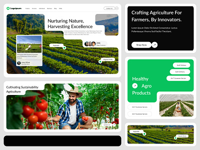 Agricultural Website Design branding design google illustration logo minimal ui ux web web design