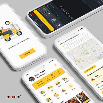 Re-Design Maxim App flat design interface material design microinteractions minimalism mobile design redesign typography ui ui design uiux uiux design user experience ux ux design wireframe