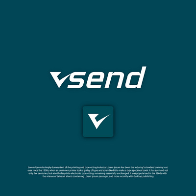 VSend Wordmark Logo animation app brand branding combination mark design graphic design icon ill illustration lettermark logo minimal typography ui ux vector web website