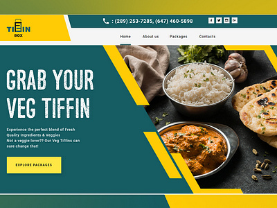 Web template for Tiffin Services business