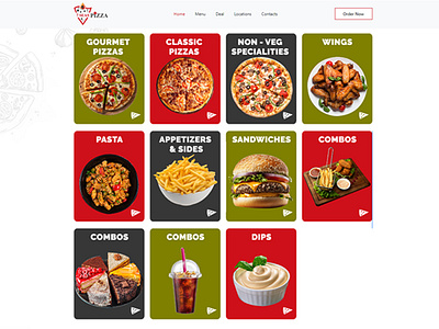 Web Template for Pizza Outlet business