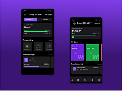 Finance App UI app branding design figma finance app graphic design illustration logo mobile screen ui ui for practice ui ux design ux vector