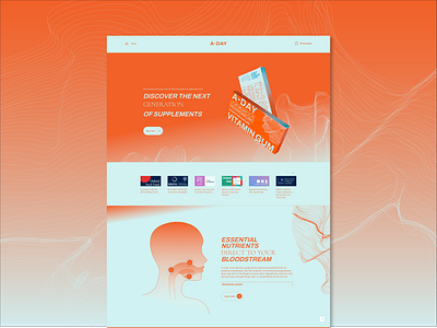 Rebranded website for The A-Day science shopify start up web