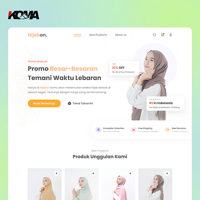Landing page web Islamic religion accessibility animation app design design system flat design hijab design islamic design landing page material design microinteractions minimalism prototyping typography user experience user interface web design