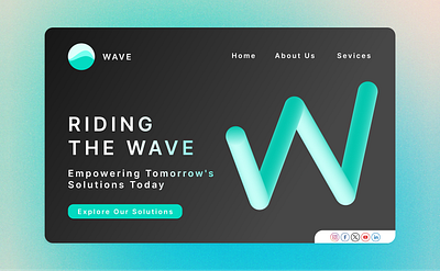Wave Website Preview branding design figma graphic design vector web design