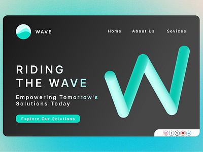 Wave Website Preview branding design figma graphic design vector web design