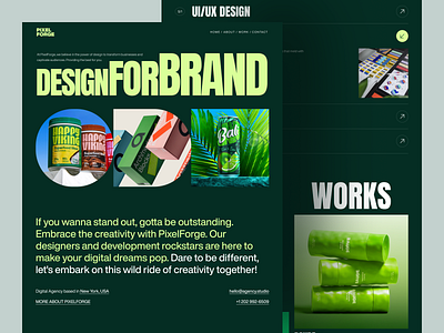 Agency Website Landing Page brading brand branding agency design homepage illustration landing page modern design typography ui ui design uiux web design web ui website