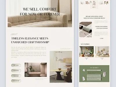 Ember Edge - Modern home furnitures clean concept decor designer furniture home minimal minimalistic modern ui uidesign webdesign