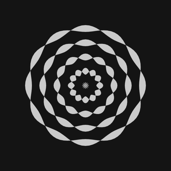 Hypnotic Flower | Creative Coding | p5.js animation code creative coding design genart generative art graphic design javascript processing