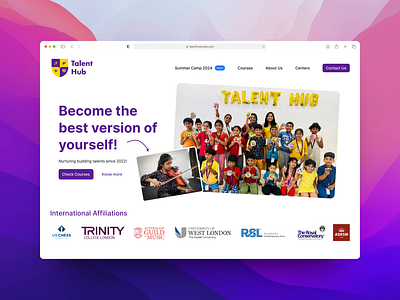Concept Pre-School Talent Website design product design school school site talent ui ux ux design website