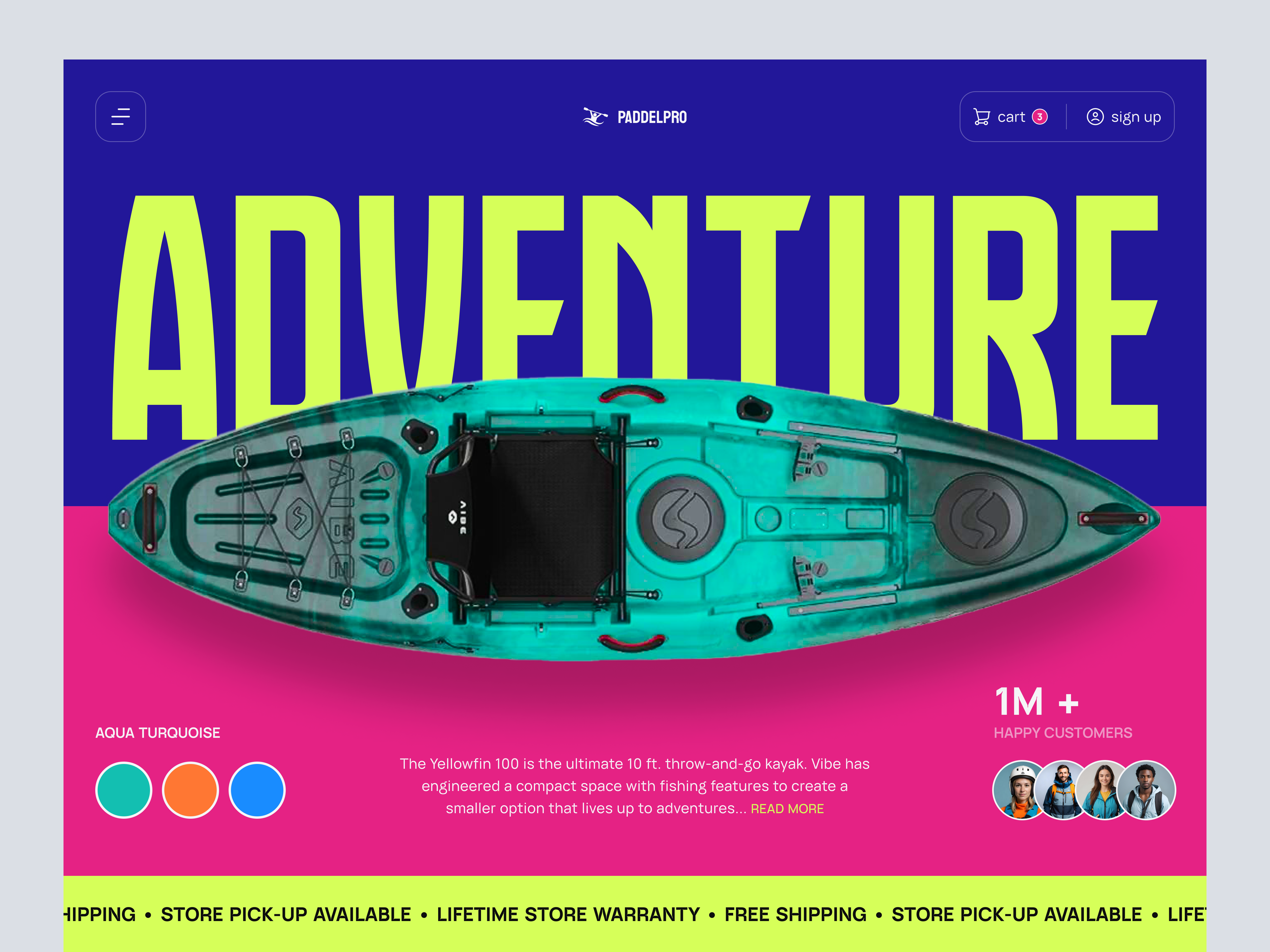 Kayak Adventure Vibes 🎣 anglersparadise animatedhero branding dailyui design designinspiration fishingadventure gonefishing illustration inspiration minimal motiondesign photoshop ui uidesign userinterface ux uxdesign yellowfin100 yellowfin100adventure