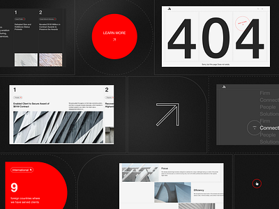 Look & Feel of the Website for Jackson Holcomb 404 bachoodesign branding clean composition design interface law firm minimalistic red color typography ui ux website