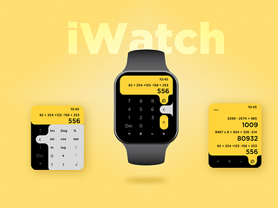 Calculadora iWatch Daily Ui 004 apple watch calculator dailyui dailyuichallenge graphic design iwatch ui uidesign