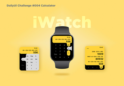 Calculadora iWatch Daily Ui 004 apple watch calculator dailyui dailyuichallenge graphic design iwatch ui uidesign