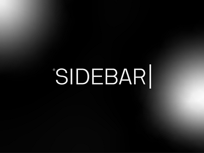 SIDEBAR | Design Studio agency brand brandidentity branding designagency designstudio font logo logodesign logotype sidebar typography ui uiux ux web wordmark