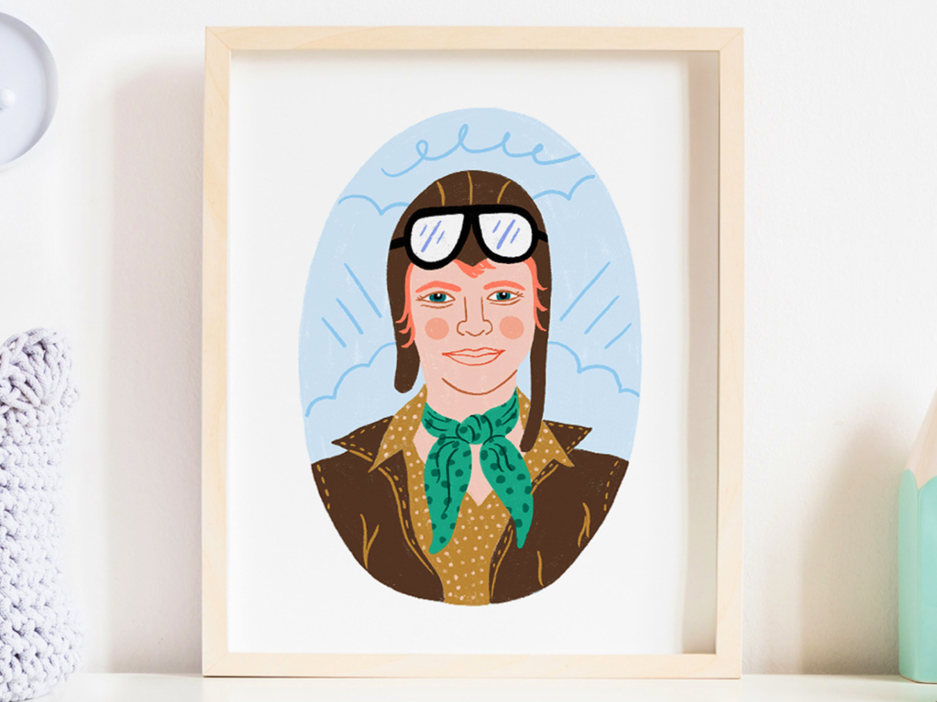 Amelia Earhart Print By Jamie C Park On Dribbble 5886