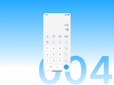 DailyUI #004 app calculator concept dailyui design figma minimal ui