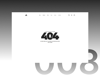 DailyUI #008 404 adidas app concept dailyui design figma ui