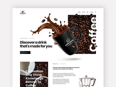 Web Coffe - Landing Page bussines page coffe company profile landing page uiux webdesign