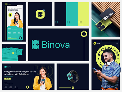 Binova logo design agency ai ailogo branding graphic design logo ui