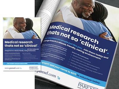 Parexel Medical Trials Press Campaign advertising copywriting graphic design