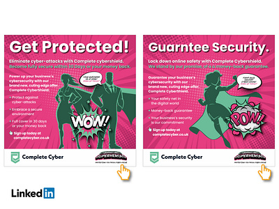 Complete Cyber. Linkedin Sales Ad Campaign advertising digital graphic design illustration