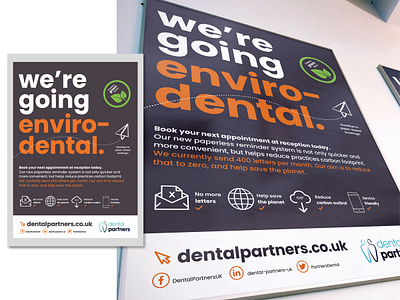 Dental Partners. Paperless Appointments Poster Ad advertising copywriting graphic design