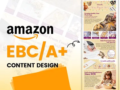 EBC/A+ Content Design - Food Grade Plastic Bags a content amazon amazonebc branding design ebc graphic design graphicdesign listingimages logo photoshop