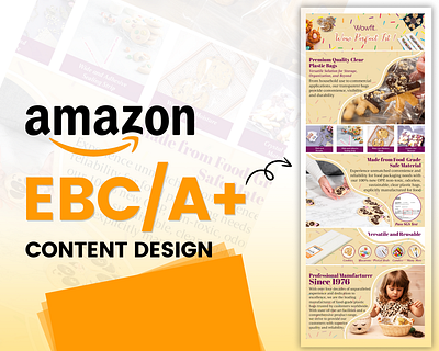EBC/A+ Content Design - Food Grade Plastic Bags a content amazon amazonebc branding design ebc graphic design graphicdesign listingimages logo photoshop