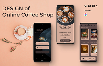 Online Coffee Shop UI App Design adobe xd animation app app design behance design figma graphic design illustrator logo mockup portfolio ui ui design ux ux design