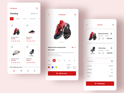 Simple E-Commerce and checkout page UI Design branding design ui