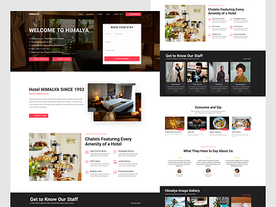Himalya hotel website architecture hotel hotel room landing page luxury resort travel uiux web design website