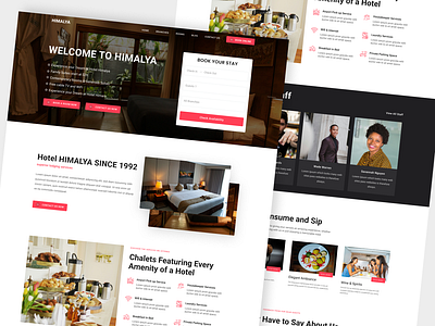 Himalya hotel website business design elegant himalyan hotel luxury resort uiux website website design