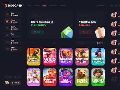 DOGCASH - Crash Casino Game bet branding cash casino casino game crash casino crypto casino design dice dogcash gambling game mines game slots web design win