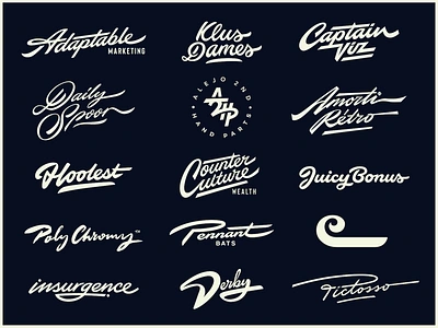 Logo / lettering collection '24 authentic brushlettering calligraphy custom design flow handtype handwritten highend iconic identity lettering logo logodesigner logotype premium script signature type unique