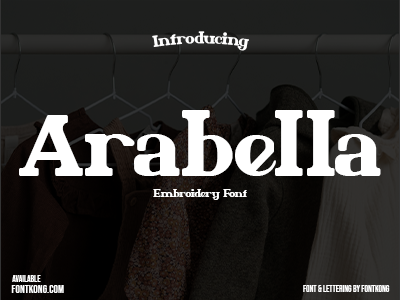 Arabella Embroidery Font font lettering