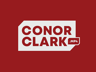 Conor Clark .MP4 Wordmark branding content creator design digital content graphic design identity illustration logo mark production video videographer videography wordmark