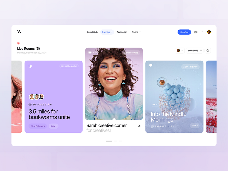 Social Media Landing page by Awsmd on Dribbble