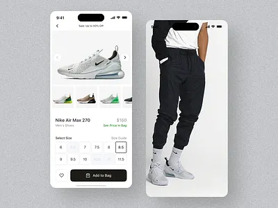 Nike iOS App UI Exploration 3d animation branding design exploration flat illustration interaction ios landing logo minimal nike redesign shoe store store typography ui ux web