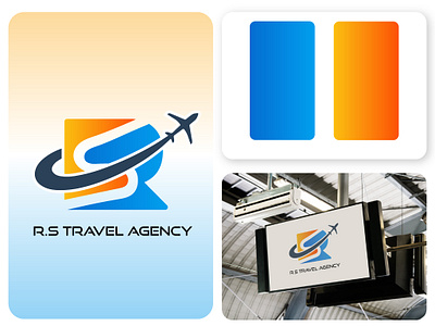 logo, logo design ( R&S letter ) for TRAVEL AGENCY branding logo travel travel agency