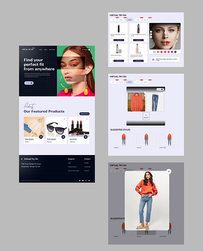 Virtual Try On - Find your perfect fit from anywhere app design graphic design illustration logo typography ui ux vector