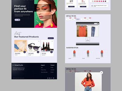 Virtual Try On - Find your perfect fit from anywhere app design graphic design illustration logo typography ui ux vector