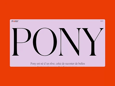 Pony Agency animation design local pony transition ui web website