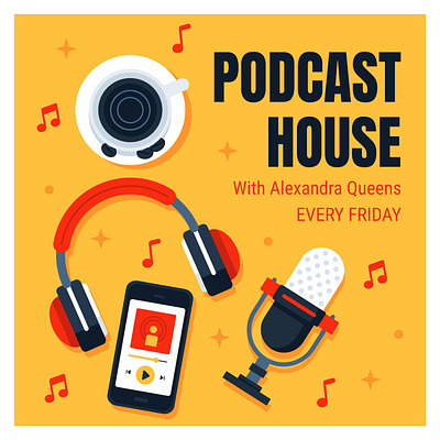 Podcast House Design graphic design ui