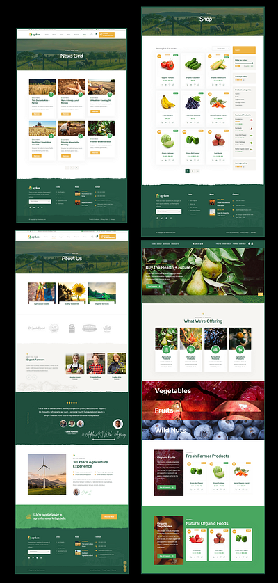 Green Farming website and Product Sales branding design e commerce website elementor farm farming website green website illustration responsivedesign ui website design woo commerce website wordpress wordpress expert wordpress website wordpress website design wordpress website redesign wordpress wesbite