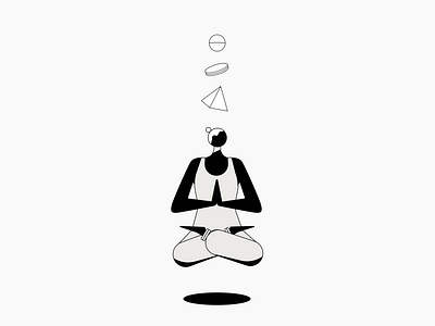 Breathe In, Breathe Out 2d animation branding character character animation character design design gif girl illustration logo loop meditate minimal motion shapes ui yoga