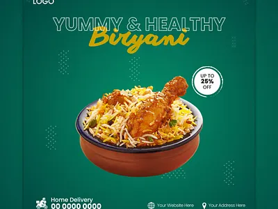 Food social media post design quantity