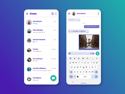 Daily UI #013 - Direct Messaging app design chat daily ui direct messaging messages ui ui design user